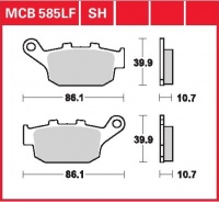 Zadní brzdové destičky Honda FES 250 Foresight (MF05), rv. od 00