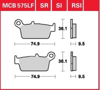 Zadní brzdové destičky Suzuki DR-Z 400 S/E (WVBC), rv. 00-06