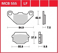Zadní brzdové destičky Aprilia 650 Moto’ 6.5 (MH00), rv. od 95