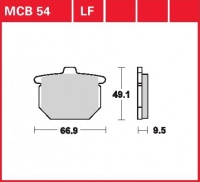 Zadní brzdové destičky Honda CB 900 F (SC01), rv. 79-81