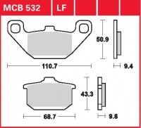 Zadní brzdové destičky Kawasaki VN 1500 (VNT50A), rv. 88-93