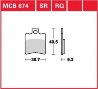 Přední brzdové destičky Benelli 491 50 ST (BA01), rv. od 01