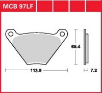 Zadní brzdové destičky Harley Davidson FXB 1340 80, rv. 80-81