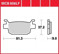 Zadní brzdové destičky Honda FES 125 S-Wing, rv. od 07