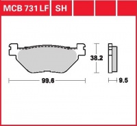 Zadní brzdové destičky Yamaha TDM 900 (RN08), rv. 02-03