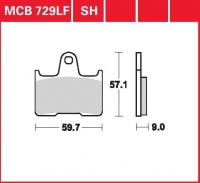 Zadní brzdové destičky Suzuki GSX 1400 (WVBN), rv. 01-07