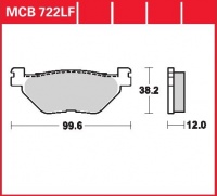 Zadní brzdové destičky Yamaha XP 500 T MAX (SJ01), rv. 01-03