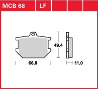 Zadní brzdové destičky Yamaha XS 750 SE (3L3), rv. 80-82