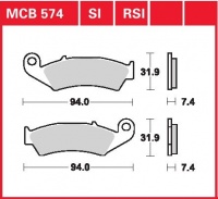 Přední brzdové destičky Suzuki RM 125 (RF14A), rv. 89-93