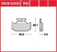 Zadní brzdové destičky Suzuki RM 250 (RJ14A), rv. 89-95