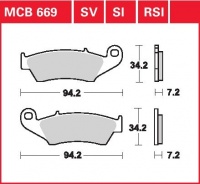 Přední brzdové destičky Honda CRF 450 R (PE05), rv. 02-08