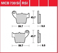 Zadní brzdové destičky Honda CRF 250 R, rv. od 04