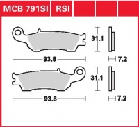 Přední brzdové destičky Yamaha YZ 125, rv. od 08