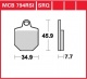 Přední brzdové destičky Honda CRM 450 (HM-Italy), rv. od 07