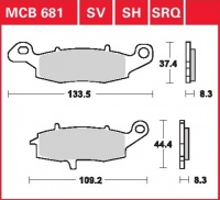 Zadní brzdové destičky Kawasaki VN 1500 Mean Streak (VNT50P), rv. od 02