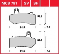 Zadní brzdové destičky Harley Davidson VRSCA 1130 V-Rod, rv. od 06