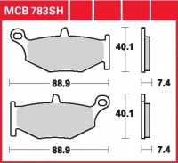 Zadní brzdové destičky Suzuki GSXR 1000 (WVCL), rv. 07-08