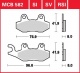 Přední brzdové destičky levé Kawasaki KLF 400 B1-B7 Bayou, rv. 93-99