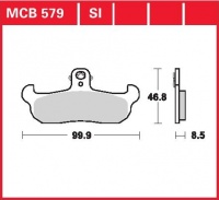 Přední brzdové destičky Cagiva WMX 250, rv. od 89