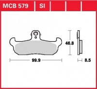 Přední brzdové destičky TM 125 GS/MC, rv. do 89