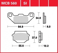 Přední brzdové destičky Kawasaki KEF 300 B, rv. od 03