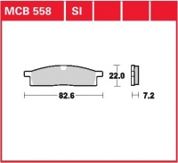 Přední brzdové destičky Yamaha YZ 80 (4LB), rv. 93-01