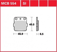 Zadní brzdové destičky Husqvarna WR 250, rv. 92-94