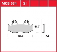 Zadní brzdové destičky Honda ATC 250 R, rv. 85-86