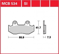 Přední brzdové destičky Honda CR 250 R (ME03), rv. 84-85