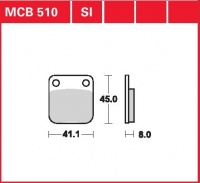 Přední brzdové destičky Yamaha YFM 350 Bruin 2x4,4x4, rv. od 04