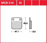 Přední brzdové destičky Suzuki TS 250 X (SJ11B), rv. 85-89