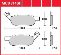 Zadní brzdové destičky Harley Davidson FXDWG 1584 Dyna Wide Glide, rv. od 08