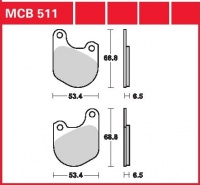 Přední brzdové destičky Harley Davidson FXE 1340 80, rv. 78-91