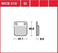 Přední brzdové destičky Daelim VC 125 Advance (VS125), rv. 95-96