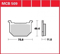 Přední brzdové destičky Suzuki GS 450 E, L, S, (GS450), rv. 80-83