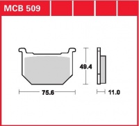 Přední brzdové destičky Suzuki GS 450 E, L, S, (GS450), rv. 80-83