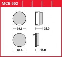 Přední brzdové destičky Honda CB 125 T2,T (CB125T), rv. 80-81