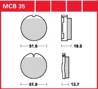 Přední brzdové destičky Honda CB 750 F (CB750F), rv. 75-76