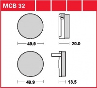 Přední brzdové destičky Honda CB 450, rv. 73-74