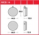 Přední brzdové destičky Yamaha FS1 50 DX (1Y2), rv. 77-78
