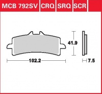 Přední brzdové destičky KTM RC8 1190 , R, rv. od 08