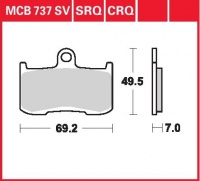 Přední brzdové destičky Suzuki GSX 1300 B-King, ABS (WVCR), rv. od 07
