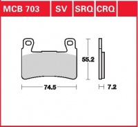 Přední brzdové destičky Honda VTR 1000 SP-2 (SC45), rv. 02-07