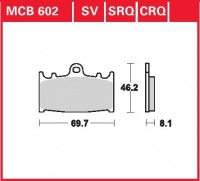 Přední brzdové destičky Suzuki GSXR 750 (WVBD), rv. 00-03