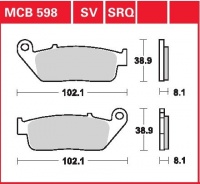 Přední brzdové destičky Honda CB 600 Hornet (PC34), rv. 98-01