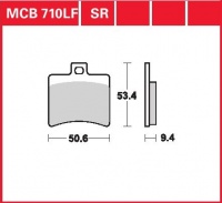 Zadní brzdové destičky Aprilia 125 Scarabeo, GT (PC), rv. 99-02