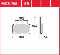 Zadní brzdové destičky Aprilia 125 Leonardo (MB00), rv. od 99