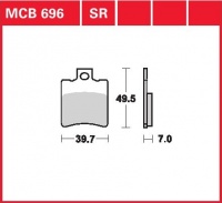 Zadní brzdové destičky Aprilia 50 Area 51 (MY), rv. od 99