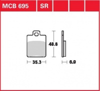 Přední brzdové destičky Piaggio ET4 125 (M04), rv. 96-99