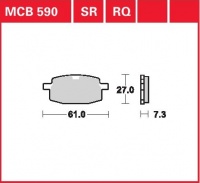 Přední brzdové destičky Yamaha BW’s 50 Axis (Japan) (5AK), rv. od 92